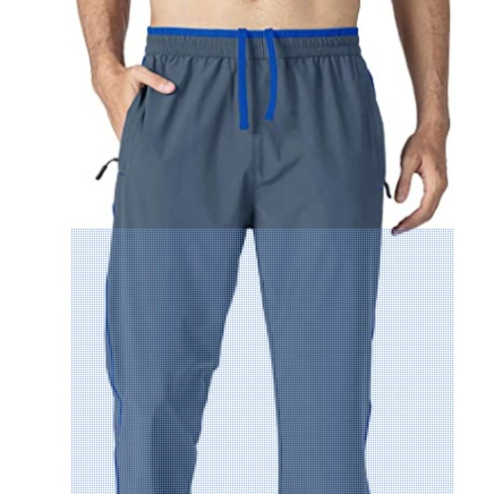 Men's Running Pants Athletic Sweatpants with Zippe